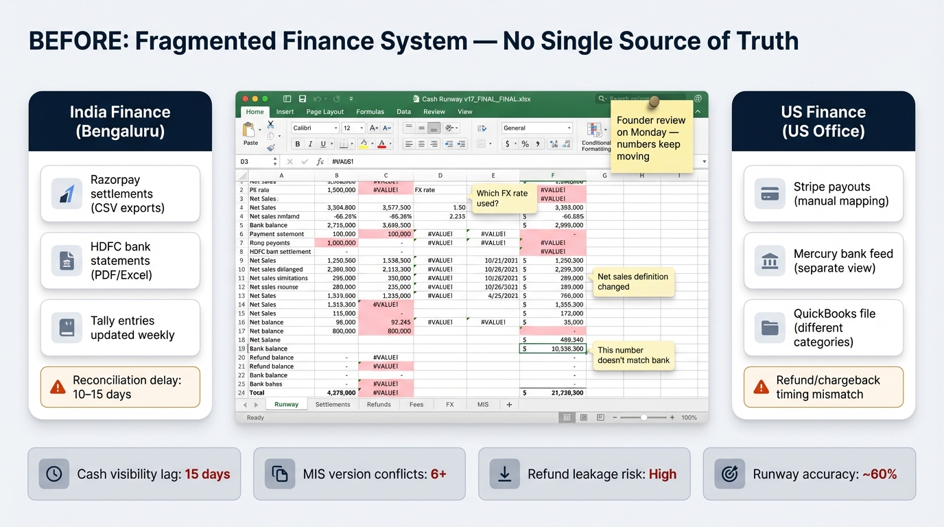 Before: fragmented finance system view (image placeholder)